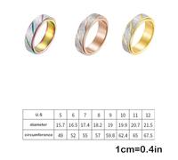 Zambuph Stainless Steel Rings Set Vintage Fashion Couple Gifts NO-NOISE AND EASILY Stainless Steel Irregular Titanium, Rose Gold, Size 10
