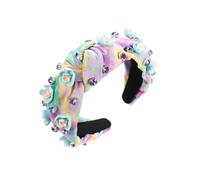 Zambuph Stay Stylish Portable And Flexible Rhinestone Pearl Knot Headbands Polyester Red Pink Heart Crystal Knotted Headband