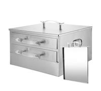 Zambuph Steamer Machine Cheung Fun Steamer Pot For Creating Authentic Cantonese Dishes With Ease And Can Also Add Delicious Sauce To Rice Noodle Rolls According To Preference, 3x Tray