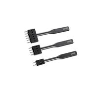 Zambuph Stitching Hole Punch Leather Hole Punch Kit Leathercraft Punching Tools Six Prong Sharp Easy To For Beginners Lacing Stitching High-strength Beginners, Black, 6mm