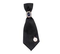 Zambuph Students Uniform Accessories Bowknot Neckties Fashion Forward Comfortable Lightweight School Uniforms Elegant Brooch Bow Tie Ladies Shirt Decoration Brooch Pin Necklace, black, 6x20cm
