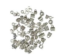 Zambuph Stunning 100Pcs Mix of Antique Silver Charm Pendants and Spacer Beads for Jewelry Making Bracelet Necklace