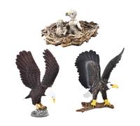 Zambuph Stunning Animal Eagle Set Sculpture Collectible Decoration Amazing Artistic For Homes And Cafes Flying Eagle Model Figurine Animal Bird Figures Bald Toy Figure Restaurant Birthday Party