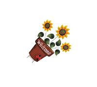 Zambuph Sturdy Garden Stake Yard Sign Unique Flower Pot for Outdoor Decoration Adding Fun and Welcoming Atmosphere to Outdoor Space. Yard Sign Accessory Sturdy Practical