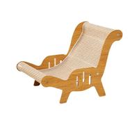 Zambuph Stylish Cat Beach Chair Kittens And Cats Doubles Up As Cozy Cat Lounge Scratcher Beach Chair For Indoor Cats Puppy Animals Sturdy Sisal Lounger Scratcher, Brown, 42x60x44.5cm