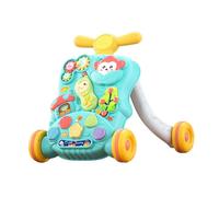 Zambuph Support Growth with Kids Walkers Providing Beneficial Experiences with Multifunction Steps Baby Push Walkers Sound Musics Push Along Sit and Stand Learning, Green, 38x38x38cm