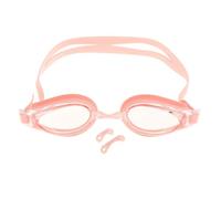 Zambuph Swim Goggles Waterproof Adjustable Strap Clear View Anti Fog Soft Padding Wide Eyewear For Swimming Adventures Swimming Earplug Gear Swim Eyewear No Leaking, Pink, 21.3x9.5cm