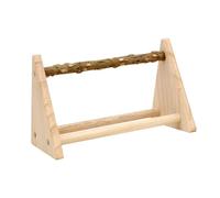 Zambuph Tabletop Play Stand Training Perch Playground Enhances Communication Skills Helping Parrots Engage In Meaningful Activities Platform Bird Cage Branch, without cup, 22.4x13.5x14.3cm