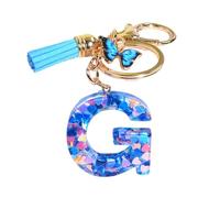 Zambuph Tassel Key Chain Smooth Line and Resilient Key Rings for Keys and Gift Ideas Alphabet Chain Letter Keychains DIY, G