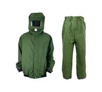 Zambuph Thickened Sandblasting Clothing Dustproof Blast Suit Suitable For Painting And Shipbuilding Operations Spray Paint Protective Clothes Cast Iron Painting