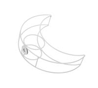 Zambuph Timeless Metal Lampshade Pendant Light Shade Ceiling Light Enhances Home Aesthetics Versatile and Easy to Assemble Feature Metal Wire Bulbs Cage Cover Iron Modern, White, Moon