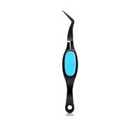 Zambuph Tweezers Crafts Crossing Lock Multifunction Reverse Grip Nail Manicure Removal Eyelash Eyebrow Jewelry Laboratory, Black
