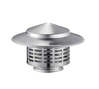 Zambuph Umbrella Shaped Cap, Stainless Steel Cover, roof, Cylindrical PVC Pipe, Flue, Rainproof Cover, Ventilation Cap, Silver, 20 * 12 * 7.6cm