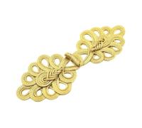 Zambuph Unique Chinese Knot Frog Button Closure Ethnic Clothing Cardigans and High-Style Fashion Projects Cloak Chinese Knot Frog Button Sewing Buttons Fasteners Cardigan DIY Sewing, Gold, 22x7.5cm