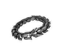 Zambuph Unique Gothic Punk Bracelet with Titanium Steel Dragon Scale 48 inches Bold and Trendy Hip Hop, Black, 9.05 Inch