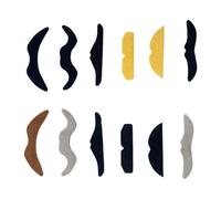Zambuph Unique Mustache Set Features Classic Fun Events And Themed Parties Costume Efforts Drawing People Attention. Self Adhesive Makes Easy To Put On And Off Novelty Beards, Multi Color