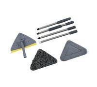 Zambuph Universal Telescopic Window Cleaning Mop Extension Pole 360 Degree Rotation Glass Cleaner Triangles Walls Wiper