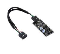 Zambuph USB 0 Motherboard Header 9 Pin HUB Multiport Adapter For Boosting Cooling RGB Fan And LED System USB 2.0 Adapter Is Portable And Easy To Carry Around. For Both Personal And Professional. 9 Pin