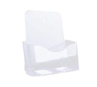 Zambuph Versatile Acrylic Brochure Holder Non Slip Slanted Back Wall Mount Clear For Exhibitions Offices Pamphlets Clear Countertop Organizer Exhibition Office Home , , A5 1 Tier