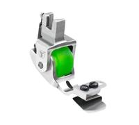 Zambuph Versatile Adjustable Sewing Foot Rolled Hemmer Excellent for Professionals Seeking Crafting Solutions with Durability Sewing Presser Foot Rolled Hemmer Presser, Green Rubber Wheel, 6x3.5cm