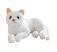 Zambuph Versatile Cat Plush Doll Stuffed Animals Lovely Pillows Gift Items Heartwarming Companions for Children Play Sessions Doll Sleeping Pillows Home Decoration Dolls Toy, White, 32cm