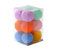 Zambuph Versatile Colorful Cat Toys Balls For Playtime Or DIY Crafting Supplies Ensuring Multiple Uses Around Home Pet Toy Plush Scratching Balls Bite Resistant
