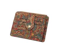 Zambuph Vintage Exquisite Multi Slot Card Made of Portuguese Cork, and for Ultra Light Wallet, Travel Wallet, Women's, A, 12 * 9CM