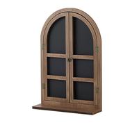 Zambuph Vintage Message Board Window View Chalkboard Decorative Piece Enhances Rustic Home Style Any Room Fake Window Features Smooth Functioning Metal Hinges