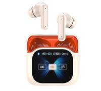 Zambuph Visual Feedbacks High-definition Wireless In-ear Headphones Screen For Cafe Enthusiasts Earbuds With Screen Headphones Screens In-ear Headphoness, Flesh Orange