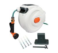Zambuph Wall Mounted Water H Reel Easy Installation with Sprayer Nozzle Attachment Garden H Reel is Equipped Durable Three Layer Can Last for Years Without, 20m Hose, 340x310x160mm