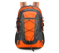 Zambuph Waterproof Camping Backpack Large Capacity 40L Bag With Reflective Safety Features Large Capacity With Multiple Compartments Portable Hiking Backpack Boasts 40-liter, Orange