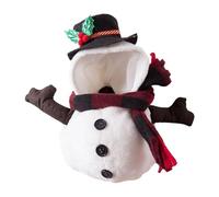 Zambuph Winter Warm Dog Hoodie Apparel Puppy Accessories Joy To Furry Friend With Festive Snowman Pet Christmas Costume Creative Dog Costume Christmas Holiday For Pets, White, XL