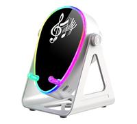 Zambuph Wireless Charging Phone Holder Bluetooth Speaker Adjustable Sensor Stand Inductive Link And Bluetooth Connection For Sound Reinforcement Smart Sensor, white
