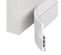 Zambuph with Teeth Door Bottom Seal Home Quiet and Comfortable Basements Silica Gel Light-Blocking Sealing Strip Anti-Drafting, White