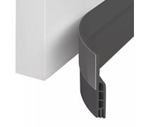 Zambuph with Teeth Door Bottom Seal Home Quiet and Comfortable Basements Silica Gel Light-Blocking Sealing Strip Anti-Drafting, Grey