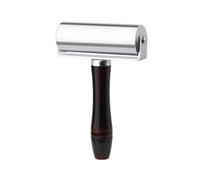 Zambuph Wood Flat Pressure Roller Leather Holder Creaser Stamping Device Glue Laminating Iron DIY Platen Tools for Wallpaper, Black/100mm