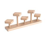 Zambuph Wooden Display Riser Multipurpose Stand Organizing Collectibles Toys and Dolls in Home Environment Making Gift for Relatives and Friends. Collectibles Display Shelf, Brown, D