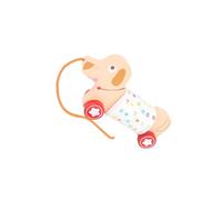 Zambuph Wooden Pull Toy Soft Color Accents Durable Playmate For Little Explorers Wooden Children Pull Rope Car Wear-resistant Along Toy Towing Toys Aging