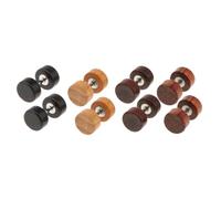 Zambuph Wooden Studs Earrings Barbell Style Tunnel Earrings Easy Screw Backing Gift Set For Fashion Conscious Individuals Ear Plugs Tunnel Barbell Ear Studs