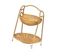 Zambuph Woven Basket Fruit Basket Serving Tray Countertop Organization Of Snacks And Vegetables Making Multifunctional Addition To Any Kitchen Crafted With Imitation Rattan