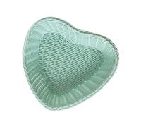 Zambuph Woven Snack Basket With Novelty Displaying Fruits And Snacks In Restaurants And Homes Versatile Table Artificial Rattan Basket for Creative Decorative Cafe, Green, 24x22x5.5cm