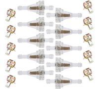 ZAMDOE 1/4" Fuel Filters Small Engine Inline Carb for ATV Quad Moped Scooter Dirt Pit Bike Golf Cart for Kawasaki for Jo-hn D EZGO with 12mm Hose Clamp 10 pcs