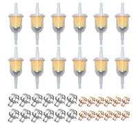 ZAMDOE 12Pcs Gas Inline Fuel Filters 1/4 In x 5/16 In Fuel Filters Universal fits for Motorcycle Petrol Inline Filter Lawn Mower Motorcycle ATV Quad Go Karts Small Engine