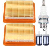 ZAMDOE Air Filter Kit for Stihl FS120 FS200 FS250 FS300 FS350 FS400 FS450 FS480 BT120C BT121 BT130 HT250 KM130 KM130R String Trimmer with Fuel Filter Spark Plug Replace Part Service Kit