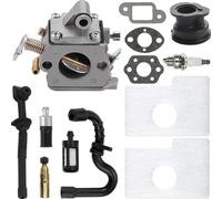ZAMDOE Carburetor for Stihl MS170 MS180 017 018 ms170 ms 180 Chainsaw replaces C1Q-S57 C1Q-S57A C1Q-S57B 11301200603 with Air Filter Spark Plug Fuel Hose Oil Line Pump Filter