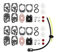 ZAMDOE K20-WYL Carburetor Rebuild Kit for WYL Series Carb Diaphragm and Seals fits for Honda Gx22 for Kawasaki TGX23 for Echo GT1100 for G22L, with Primer Bulb Fuel Line Assembly
