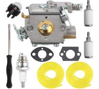 ZAMDOE RY3714 309376002 Carburetor for Ryobi RY3714 RY3716 for Homelite Gas Chainsaw Carb with Primer Bulb Spark Plug Fuel Filter Gasket Fuel Line Hose Adjustment Tool Screwdriver