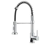 Zamery Kitchen Tap Sink Mixer Tap with Pull Down Sprayer High Arc Swivel 360 with 2 Spray Modes Cold and hot Stainless Steel Chrome Fittings UK Standard
