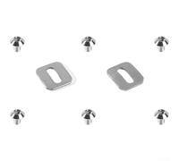 ZAMETTER 2PCS Bike Pedal Cleats with Ti Alloy Screws Durables Anodized Finish M511 Size Compatible with Time Road Cycling Pedals(Silver)
