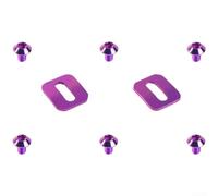 ZAMETTER 2PCS Bike Pedal Cleats with Ti Alloy Screws Durables Anodized Finish M511 Size Compatible with Time Road Cycling Pedals(Purple)